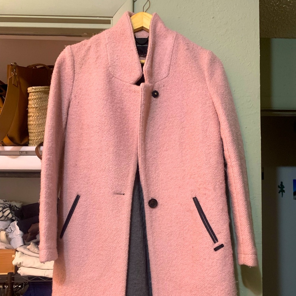 Masion Scotch Wool Pink Peacoat